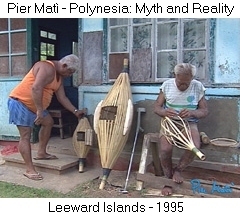 Pier Matì - Polynesia: Myth and Reality - Leeward Islands - 1995 - Pescatore che costruisce lanterne per la casa. Fisherman making lanterns for the house.